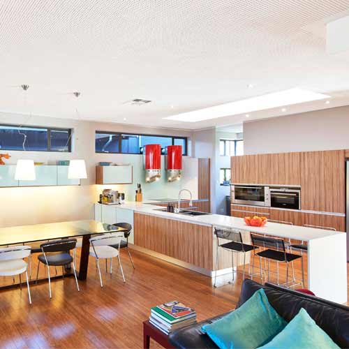 Acoustic ceiling boards in homes