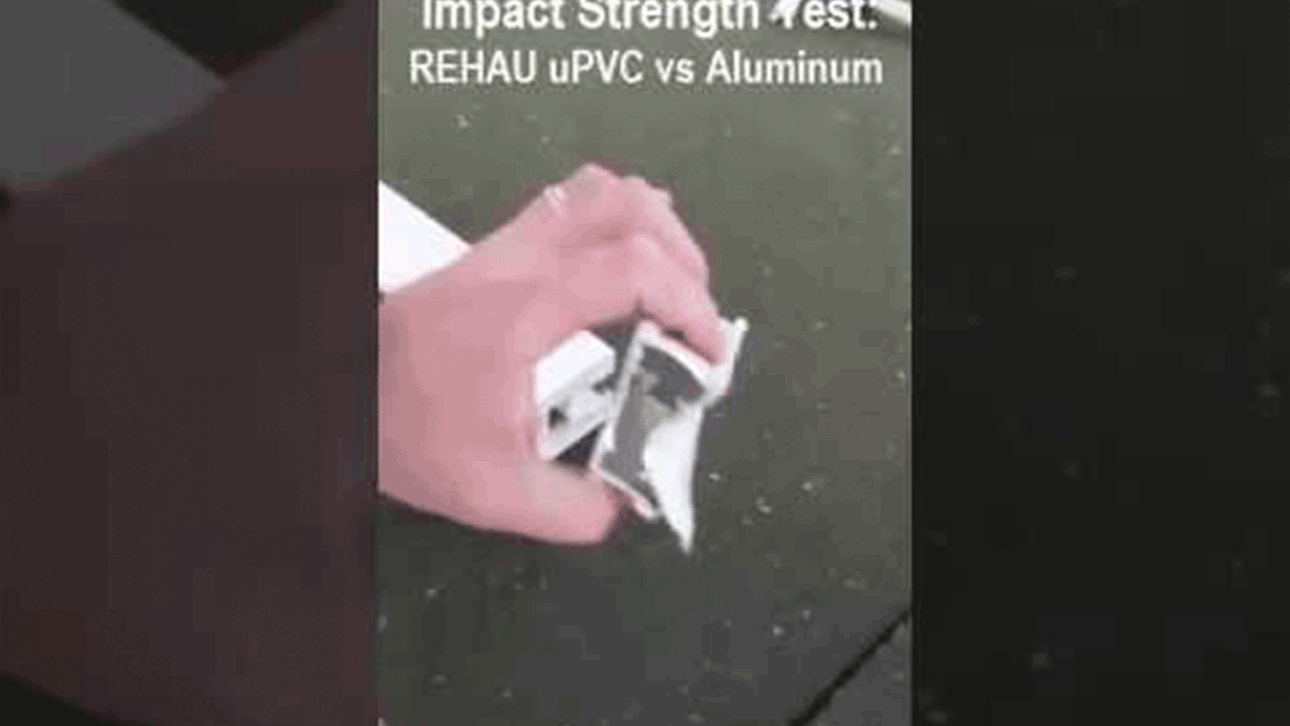REHAU uPVC Durability Hammer Test