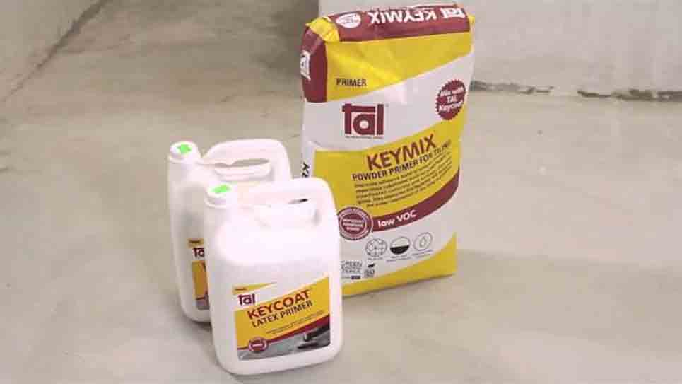 How to prime a surface before tiling using Tal Keymix