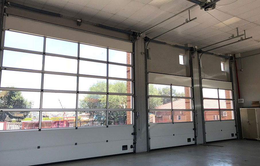 Maxiflex overhead sectional doors product of choice for fire emergency services