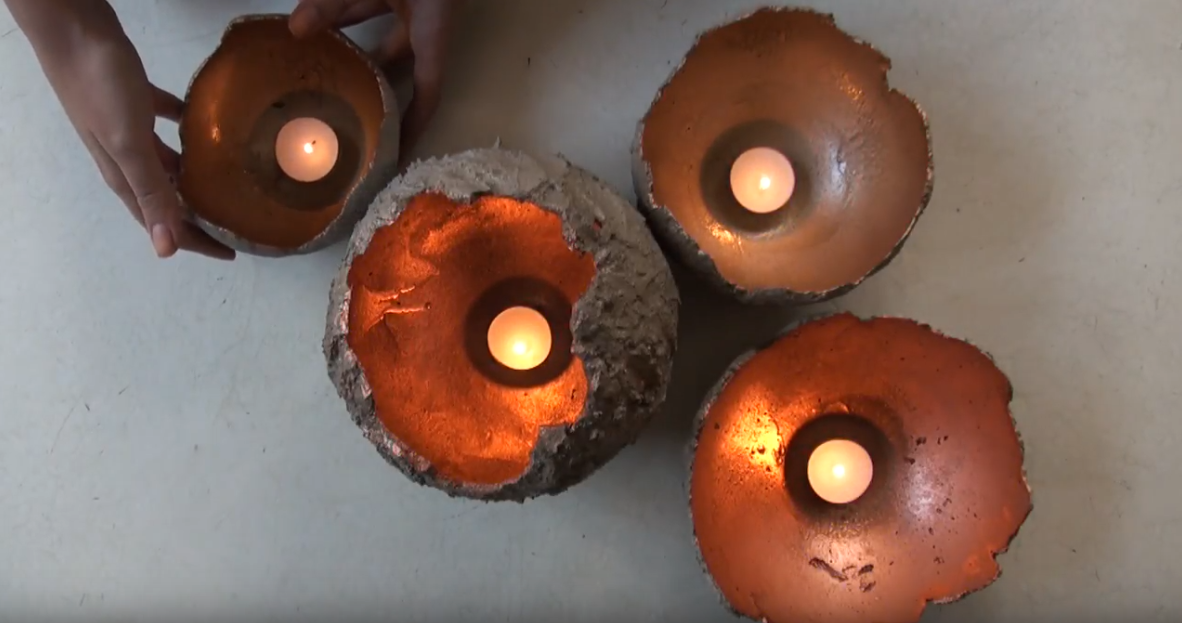 DIY Candle holder | How-to video with Cemcrete
