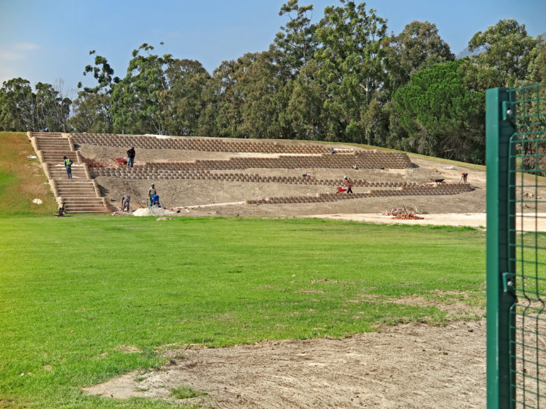 ramp and stairs for sports facilities