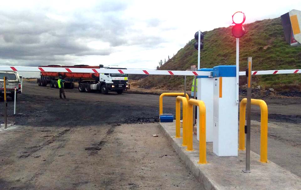 Extra TALL vehicle barriers for a mine