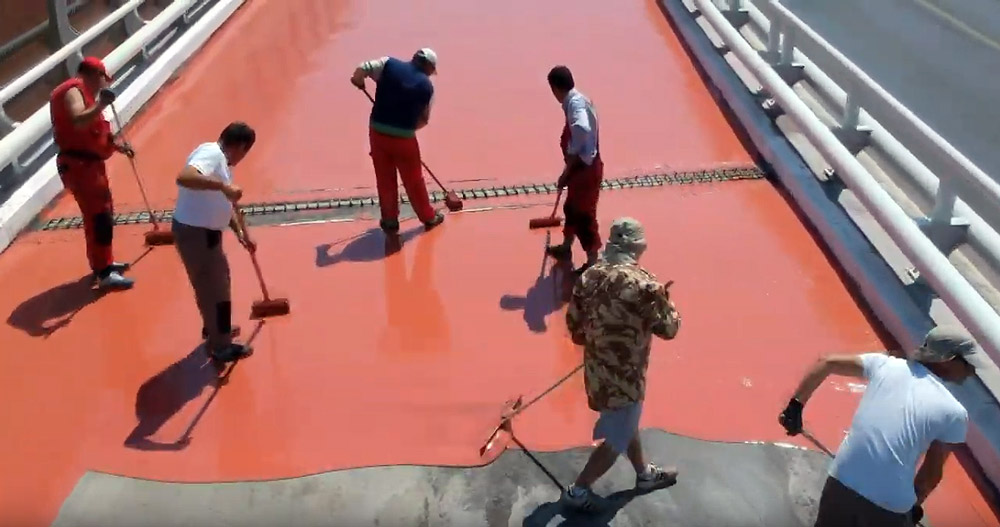 Waterproofing a bridge deck