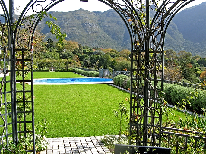 pool of the year 1997 pool and patio from a retaining wall