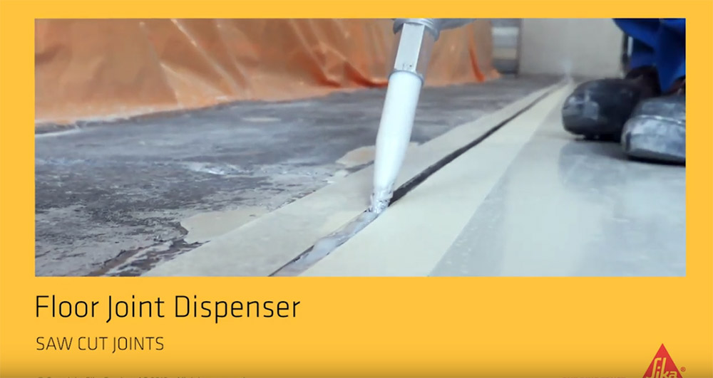 Faster application of floor joints with SikaBond® Dispenser 1800