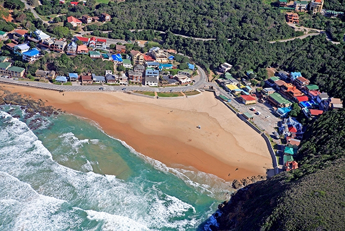 Herolds bay wall aerial view of beach front