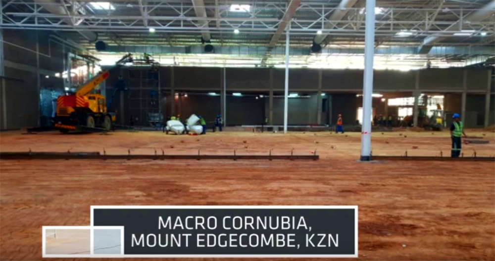 Project Makro Cornubia, Mount Edgecombe KZN, Concrete Flooring