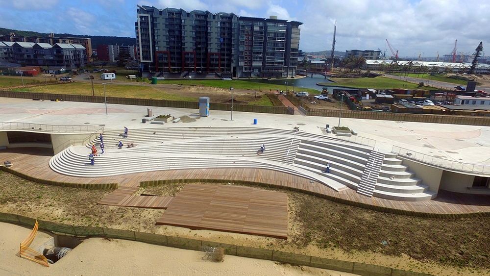 Durban beachfront promenade amphitheater sika products used for the slab repair and renovations