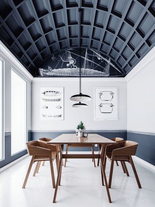 Ceiling Trends to try Dark Ceilings, Suspended Ceilings, Vaulted Ceilings