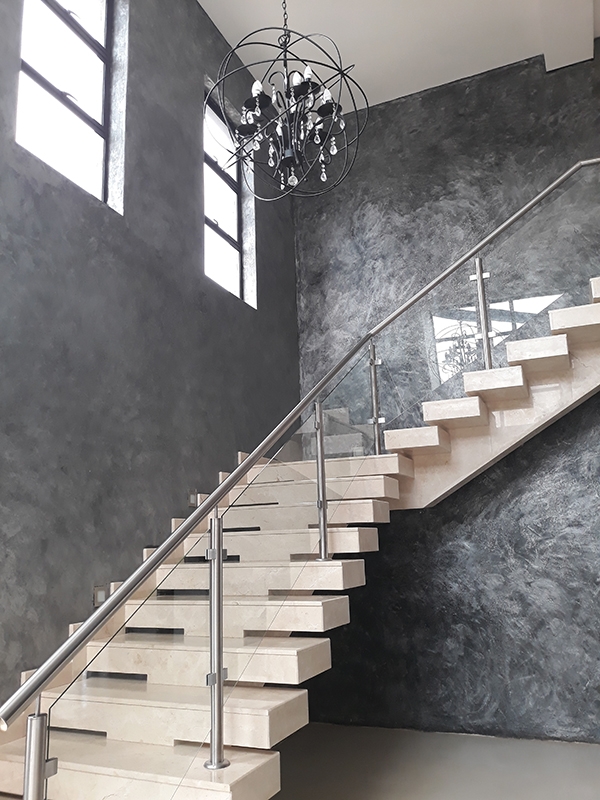 fresco wall finishes for stair cases