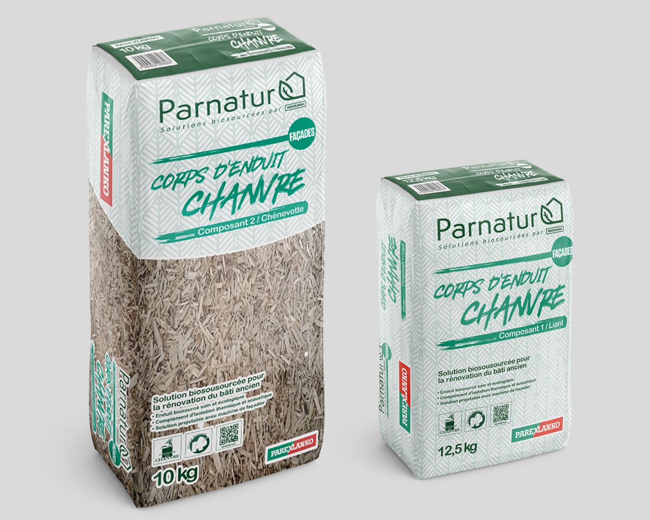 Hemp-based facade mortar Parnatur