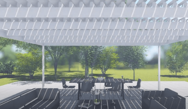 Adjustable Roof with Profiled Gutter
