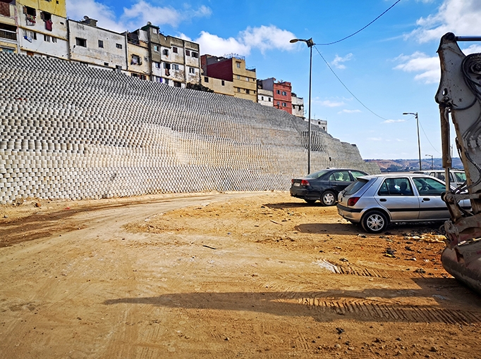 Extensive Terraforce retaining walls in Morocco
