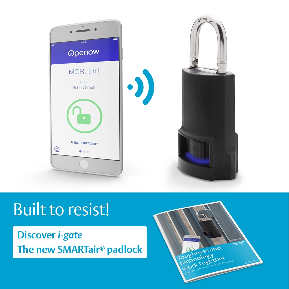 New SMARTair® i-gate Padlock takes real-time electronic access control anywhere, inside or out