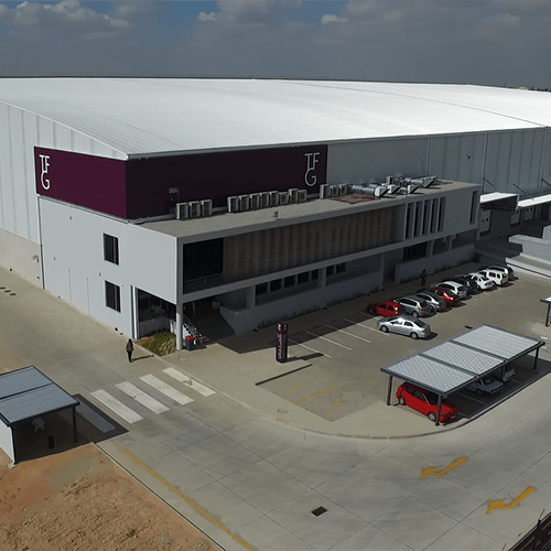 TFG Distribution Centre with new overhead sectional doors