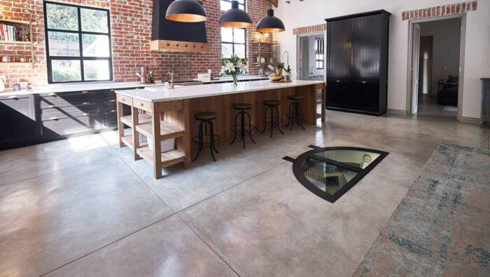 Flooring of a country style kitchen