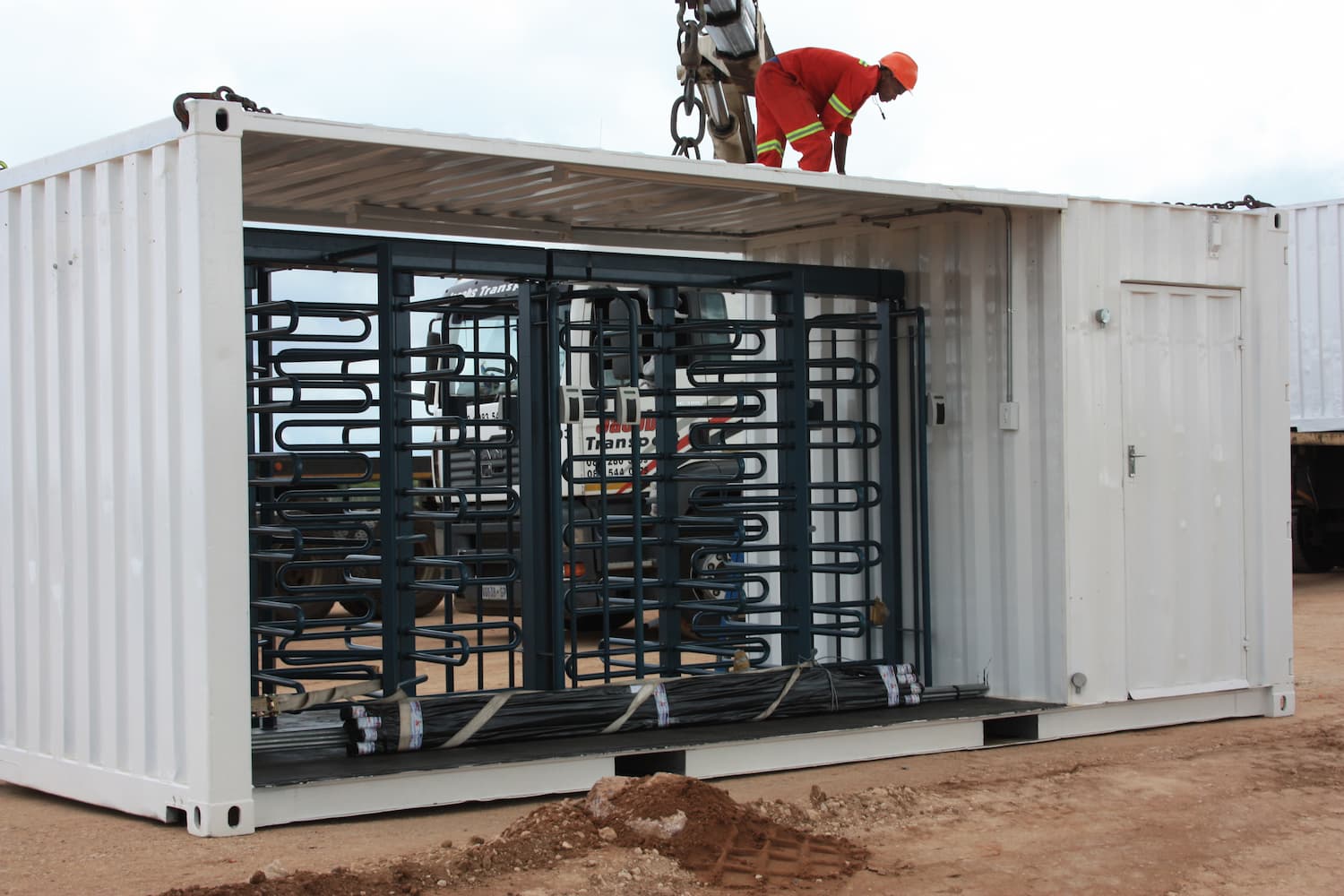 Container conversions for instant on-site secure access control